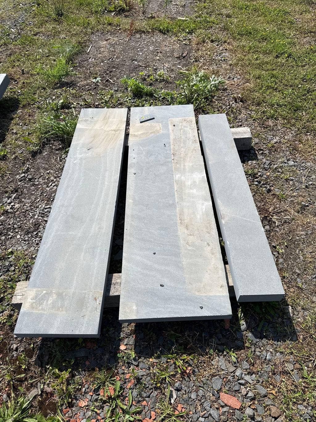 Lot 114 - 3 Large Pieces of Bluestone - All Around 50 in Length