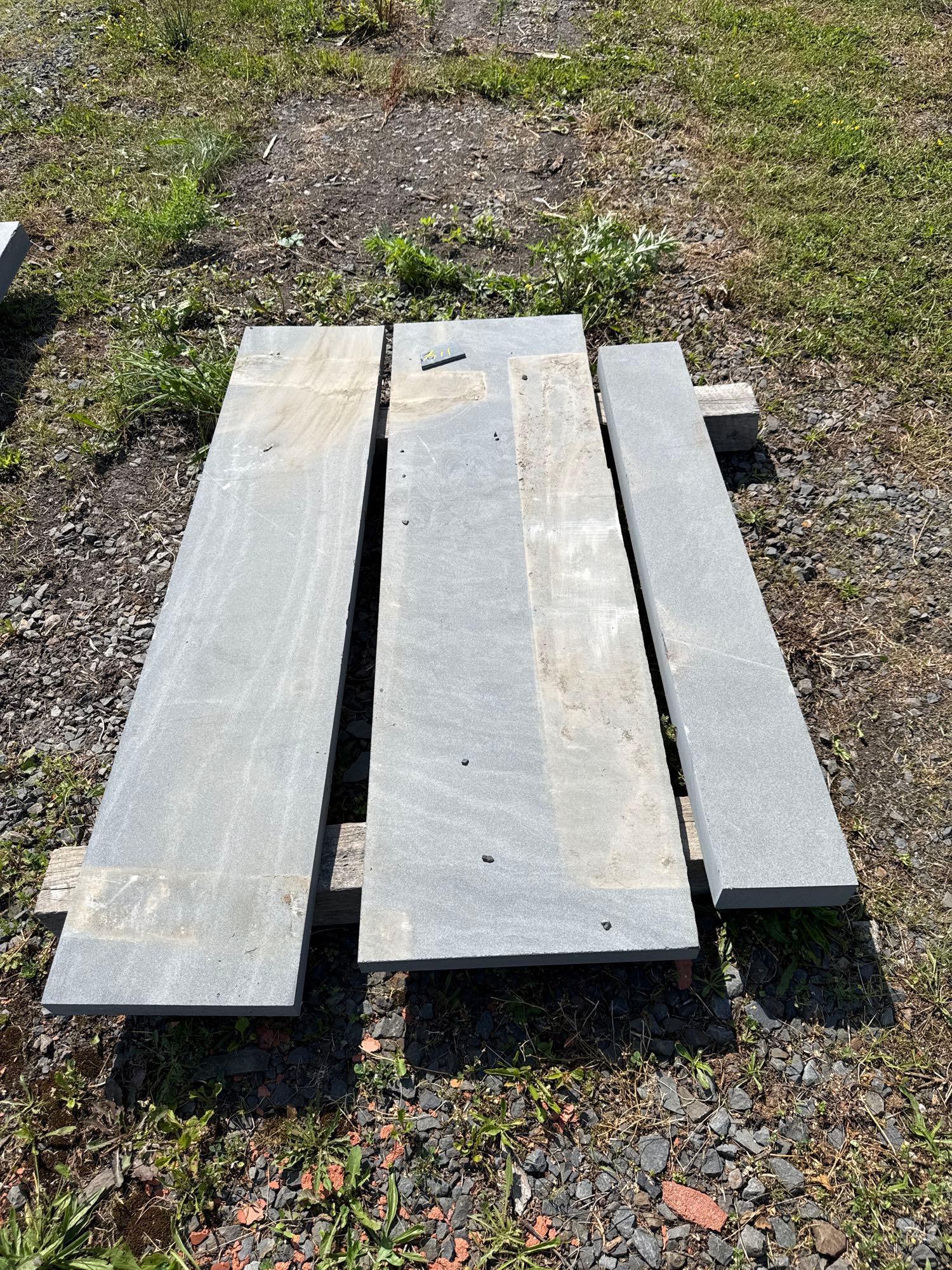 Lot 114 - 3 Large Pieces of Bluestone - All Around 50 in Length