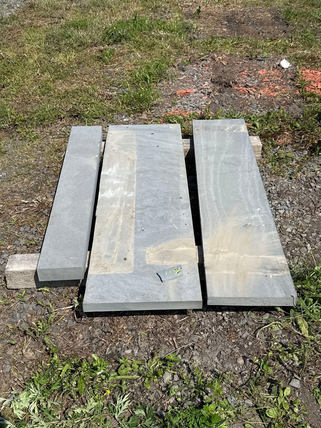 Lot 114 - 3 Large Pieces of Bluestone - All Around 50 in Length