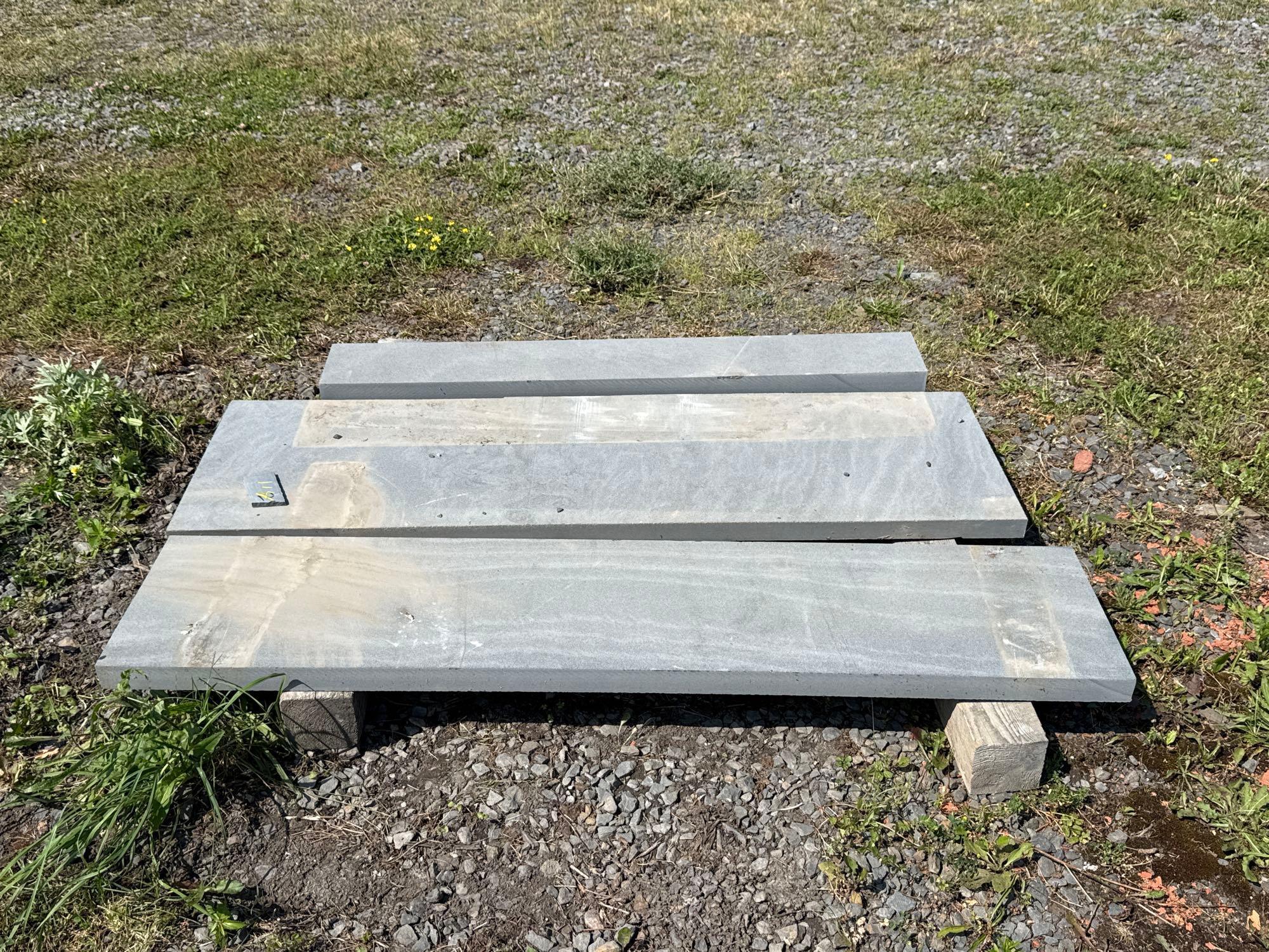 Lot 114 - 3 Large Pieces of Bluestone - All Around 50 in Length