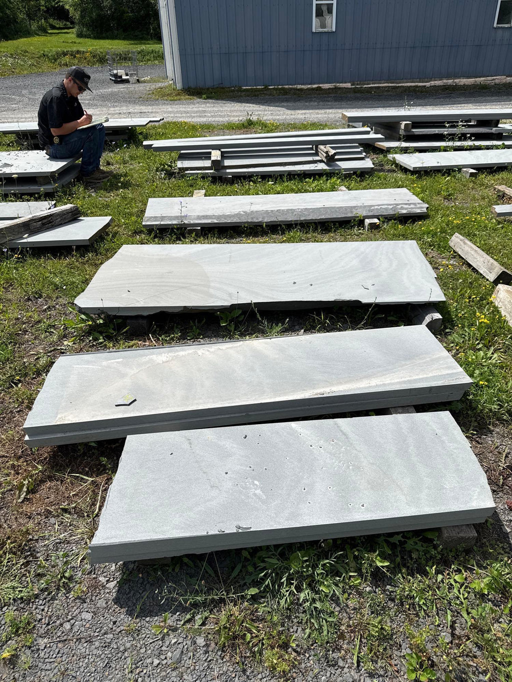 Lot 142 - 10 Large Bluestone Pieces - Various Sizes w/Cracking