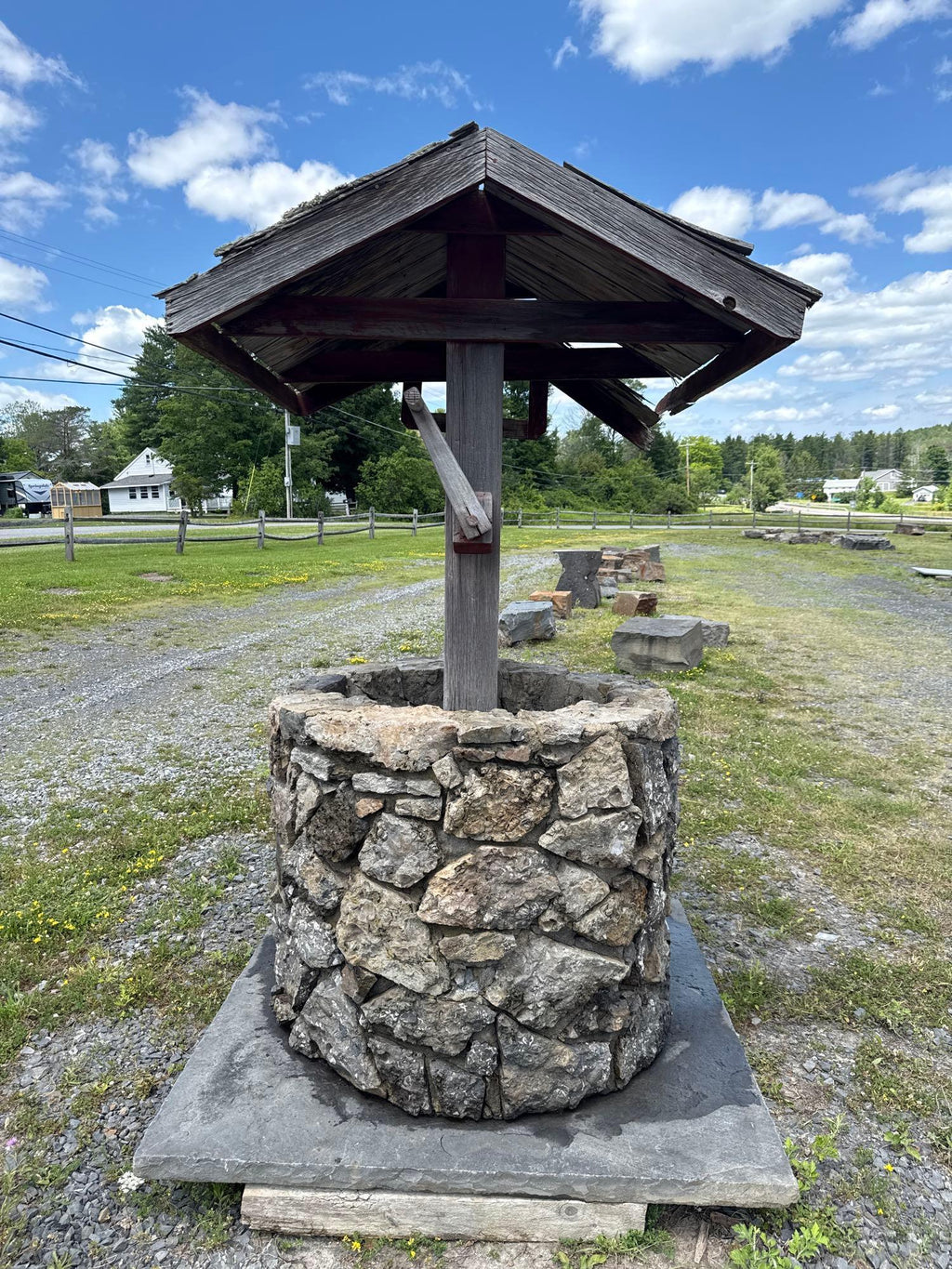Lot 70 - Laid Stone Wishing Well on Bluestone Base