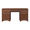 Bradstone 63" Walnut Brown Executive Desk - Set of 2
