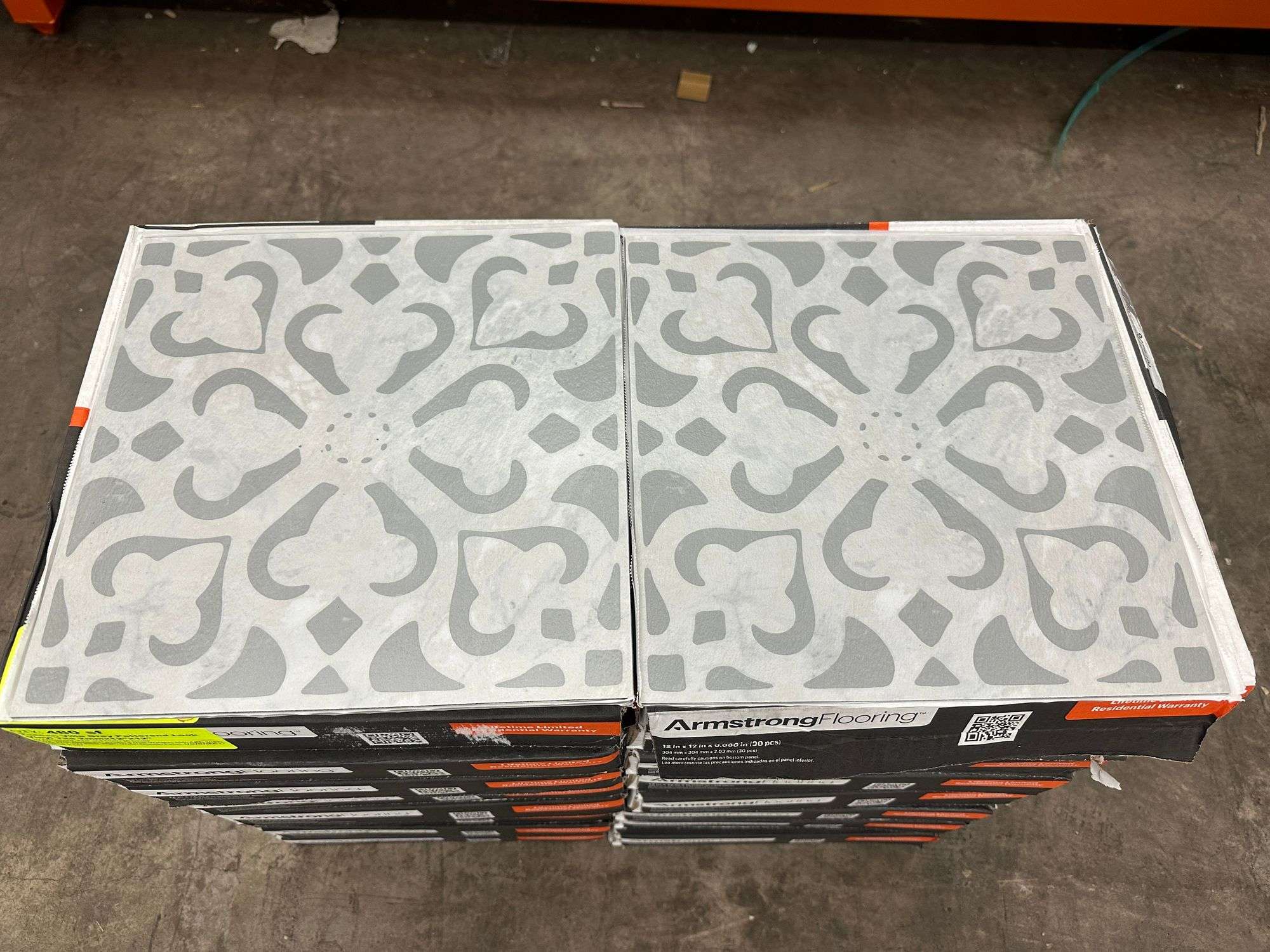 Armstrong Tuscan Villa Grey Peel+Stick Vinyl Tile 2mm 12x12