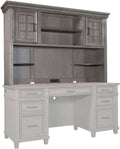 Janismore Credenza Hutch Weathered Gray