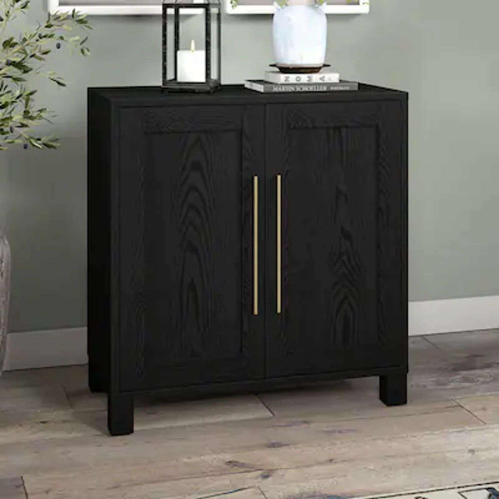 Chabot 28" Black Grain Accent Storage Cabinet