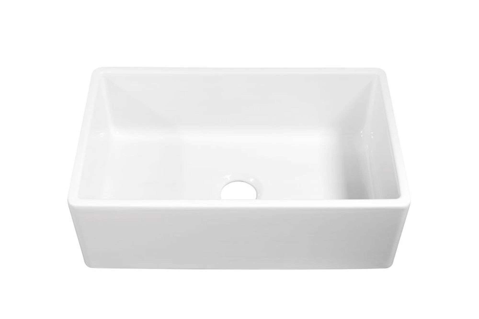 Bradstreet II 30" Farmhouse Fireclay Kitchen Sink - Crisp White