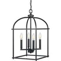 Progress Lighting Matte Black 4-Light Pendant 22"x12.75"