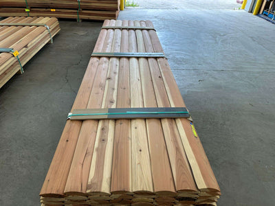 Redwood D-Log Siding 2x6x12