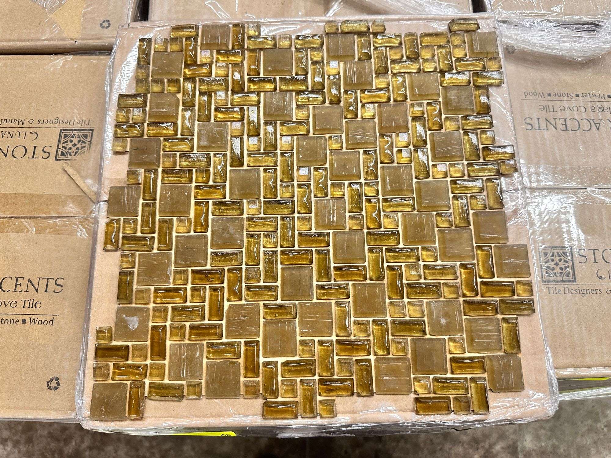 Taupe Gendai Mizumi Mosaic Tile 12x12