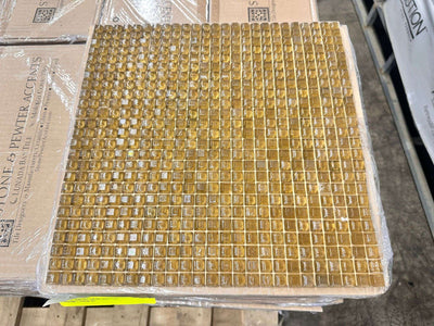 Taupe Mizumi Pearl Mosaic Tile 12x12