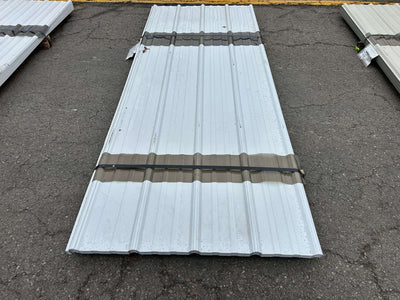 White Corrugated Metal Panel 3ft x 8ft